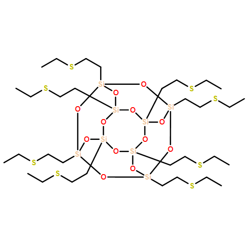 Pentacyclo[9.5.1.13,9.15,15.17,13]octasiloxane, 1,3,5,7,9,11,13,15-octakis[2-(ethylthio)ethyl]- 