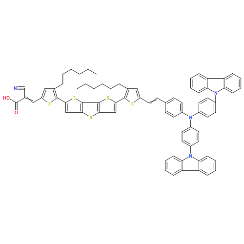 2-Propenoic acid, 3-[5-[6-[5-[2-[4-[bis[4-(9H-carbazol-9-yl)phenyl]amino]phenyl]ethenyl]-3-hexyl-2-thienyl]dithieno[3,2-b:2',3'-d]thien-2-yl]-4-hexyl-2-