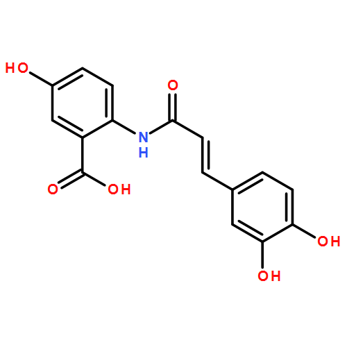 2-[[(E)-3-(3,4-DIHYDROXYPHENYL)PROP-2-ENOYL]AMINO]-5-HYDROXYBENZOIC ACID