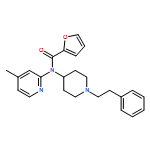 2-Furancarboxamide, N-(4-methyl-2-pyridinyl)-N-[1-(2-phenylethyl)-4-piperidinyl]-