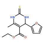 <br>Ethyl 4-(furan-2-yl)-6-methyl-2-thioxo-1,2,3,4-tetrahydropyrimidine-5-carbo xylate