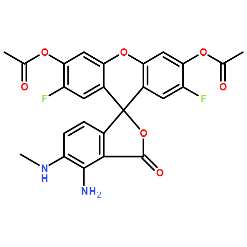 Spiro[isobenzofuran-1(3H),9'-[9H]xanthen]-3-one,3',6'-bis(acetyloxy)-4-amino-2',7'-difluoro-5-(methylamino)-