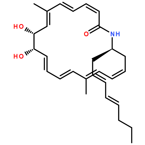 (3E,5E,7E,9R,10S,11Z,13E,15E,17E,20R)-9,10-DIHYDROXY-7,15-DIMETHYL-20-[(2E,4E)-2,4-OCTADIEN-1-YL]AZACYCLOICOSA-3,5,7,11,13,15,17-HEPTAEN-2-ONE