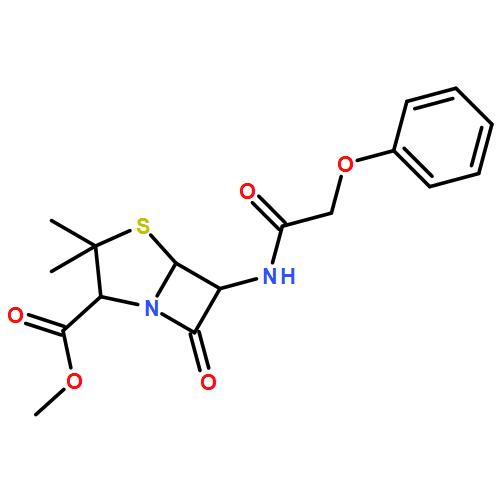 METHYL 3,3-DIMETHYL-7-OXO-6-[(2-PHENOXYACETYL)AMINO]-4-THIA-1-AZABICYCLO[3.2.0]HEPTANE-2-CARBOXYLATE 