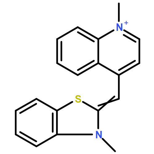 3-METHYL-2-[(1-METHYLQUINOLIN-1-IUM-4-YL)METHYLIDENE]-1,3-BENZOTHIAZOLE 