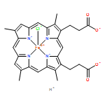 Ferrate(2-), chloro[3,7,12,17-tetramethyl-21H,23H-porphine-2,18-dipropanoato(4-)-κN21,κN22,κN23,κN24]-, hydrogen (1:2), (SP-5-13)-