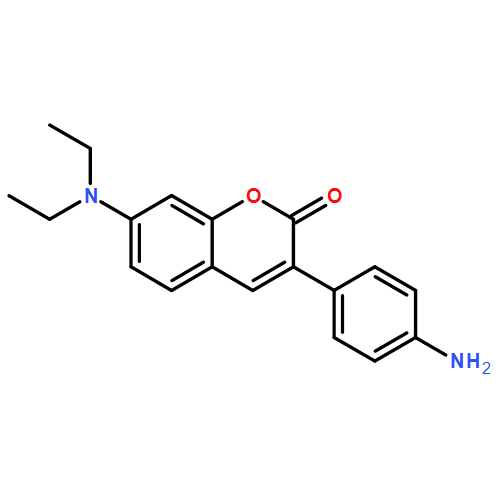 3-(4-AMINOPHENYL)-7-(DIETHYLAMINO)CHROMEN-2-ONE