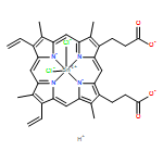 Stannate(2-), dichloro[7,12-diethenyl-3,8,13,17-tetramethyl-21H,23H-porphine-2,18-dipropanoato(4-)-κN21,κN22,κN23,κN24]-, hydrogen (1:2), (OC-6-