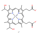 Zincate(2-), [7,12-bis(1-hydroxyethyl)-3,8,13,17-tetramethyl-21H,23H-porphine-2,18-dipropanoato(4-)-κN21,κN22,κN23,κN24]-, hydrogen (1:2), (SP-4-2)-