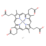 Zincate(4-), [3,8,13,18-tetramethyl-21H,23H-porphine-2,7,12,17-tetrapropanoato(6-)-κN21,κN22,κN23,κN24]-, hydrogen (1:4), (SP-4-1)-