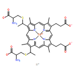 Ferrate(4-), [7,12-bis[(1S)-1-[(2-amino-2-carboxyethyl)thio]ethyl]-3,8,13,17-tetramethyl-21H,23H-porphine-2,18-dipropanoato(6-)-κN21,κN22,κN23,κN24]-,