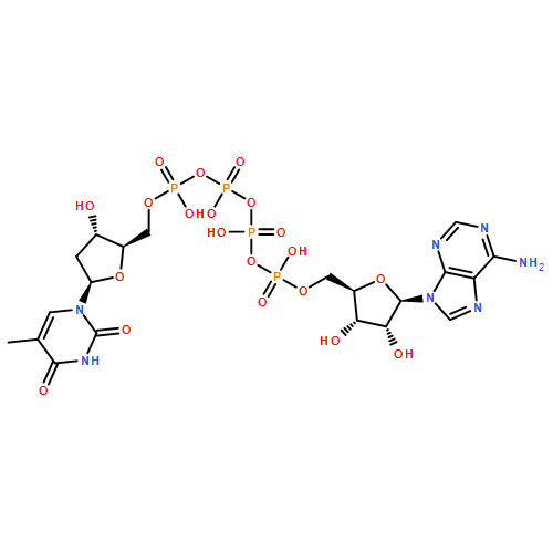 [[(2R,3S,4R,5R)-5-(6-AMINOPURIN-9-YL)-3,4-DIHYDROXYOXOLAN-2-YL]METHOXY-HYDROXYPHOSPHORYL] [HYDROXY-[HYDROXY-[[(2R,3S,5R)-3-HYDROXY-5-(5-METHYL-2,4-DIOXOPYRIMIDIN-1-YL)OXOLAN-2-YL]METHOXY]PHOSPHORYL]OXYPHOSPHORYL] HYDROGEN PHOSPHATE