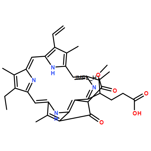 3-Phorbinepropanoic acid, 9-ethenyl-14-ethyl-21-(methoxycarbonyl)-4,8,13,18-tetramethyl-20-oxo-, (3S,4S,21R)-