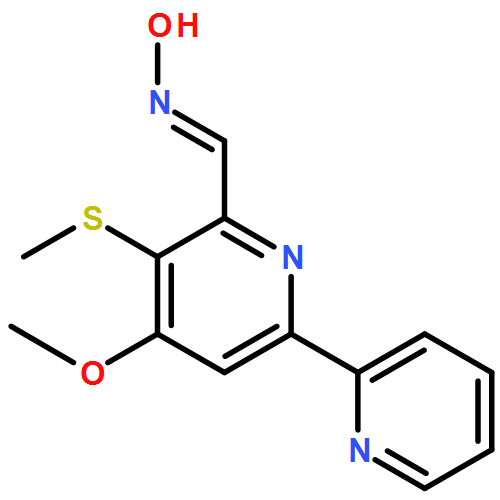 (E)-4-Methoxy-5-(methylthio)-[2,2'-bipyridine]-6-carbaldehyde oxime