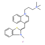 Quinolinium,4-[(3-methyl-2(3H)-benzothiazolylidene)methyl]-1-[3-(trimethylammonio)propyl]-,iodide (1:2)