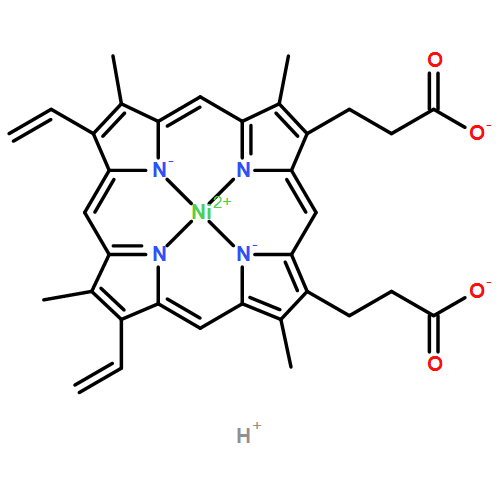 Nickelate(2-), [7,12-diethenyl-3,8,13,17-tetramethyl-21H,23H-porphine-2,18-dipropanoato(4-)-κN21,κN22,κN23,κN24]-, hydrogen (1:2), (SP-4-2)-