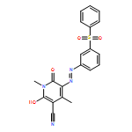 3-Pyridinecarbonitrile, 1,6-dihydro-2-hydroxy-1,4-dimethyl-6-oxo-5-[2-[3-(phenylsulfonyl)phenyl]diazenyl]-