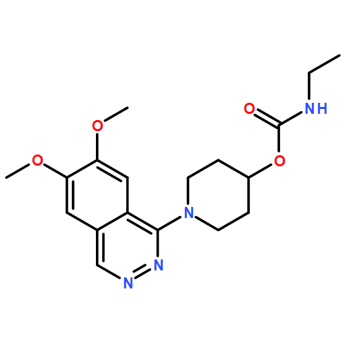 Carbamic acid, N-ethyl-, 1-(6,7-dimethoxy-1-phthalazinyl)-4-piperidinyl ester