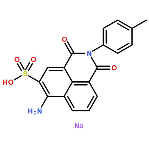 1H-Benz[de]isoquinoline-5-sulfonicacid, 6-amino-2,3-dihydro-2-(4-methylphenyl)-1,3-dioxo-, sodium salt (1:1)