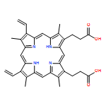 21H,23H-Porphine-2,18-dipropanoic acid, 7,12-diethenyl-3,8,13,17-tetramethyl-