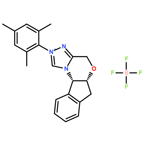 (5aR,10bS)-5a,10b-Dihydro-2-(2,4,6-trimethylphenyl)-4H,6H-indeno[2,1-b][1,2,4]triazolo[4,3-d][1,4]oxazinium Tetrafluoroborate