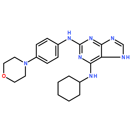 9H-Purine-2,6-diamine,N6-cyclohexyl-N2-[4-(4-morpholinyl)phenyl]-