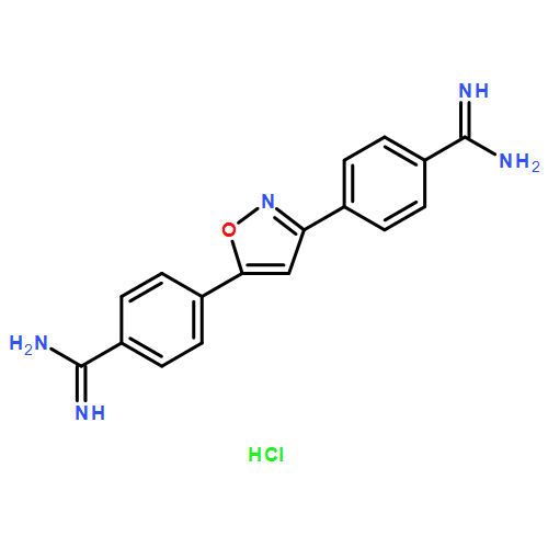 Benzenecarboximidamide, 4,4'-(3,5-isoxazolediyl)bis-, hydrochloride (1:2)