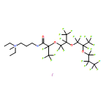 N,N-Diethyl-6,8,8,9,11,11,12,14,14,15,15,16,16,16-tetradecafluoro-N-methyl-5-oxo-6,9,12-tris(trifluoromethyl)-7,10,13-trioxa-4-azahexadecan-1-aminium iodide