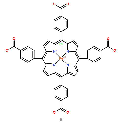 Ferrate(4-), chloro[[4,4',4'',4'''-(21H,23H-porphine-5,10,15,20-tetrayl-κN21,κN22,κN23,κN24)tetrakis[benzoato]](6-)]-, hydrogen (1:4), (SP-5-12)-