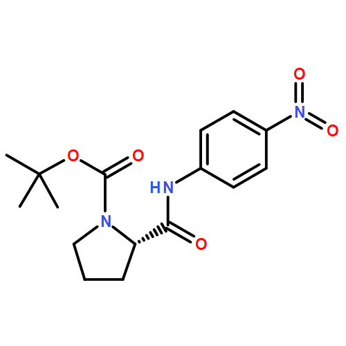 1-Pyrrolidinecarboxylic acid, 2-[[(4-nitrophenyl)amino]carbonyl]-,1,1-dimethylethyl ester, (2S)-